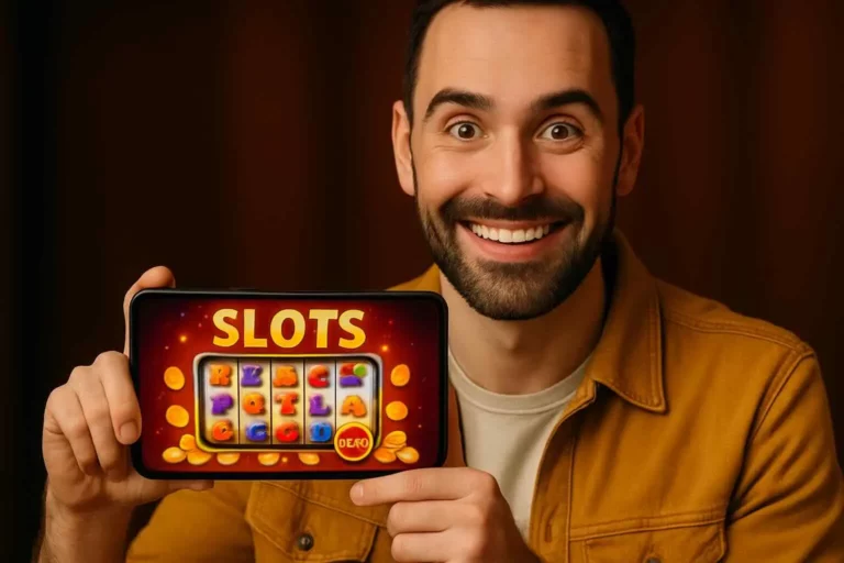 Exciting mobile slots game on a smartphone screen.