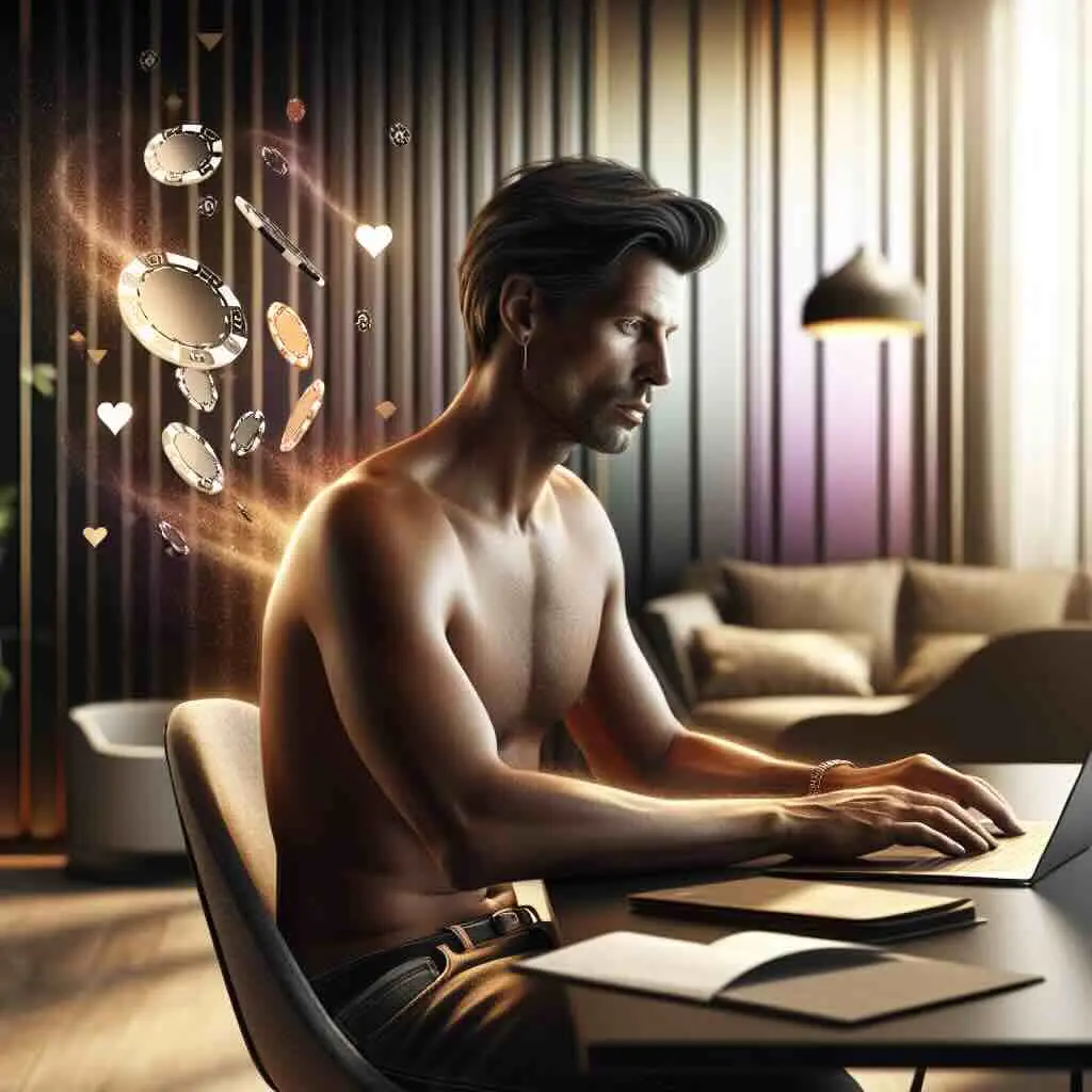 Enthusiastic Aussie woman celebrating an online casino win on her laptop at home